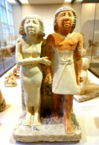 Servant statues, Giza, Egypt, Old Kingdom, Dynasty 5, c. 2477 BC, limestone, pigment - Oriental Institute Museum, University of Chicago - DSC07855