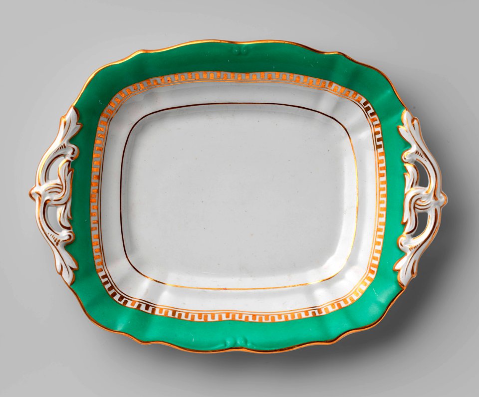 Servies met groen-gouden bies (1865), Petrus Regout & Co (2a)