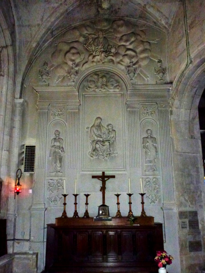 Serquigny (Eure, Fr) église Notre-Dame, relief d'un retable