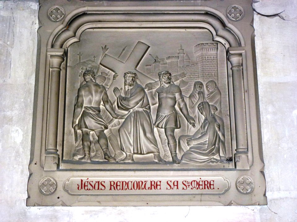 Serquigny (Eure, Fr) église Notre-Dame, chemin de croix, station 04