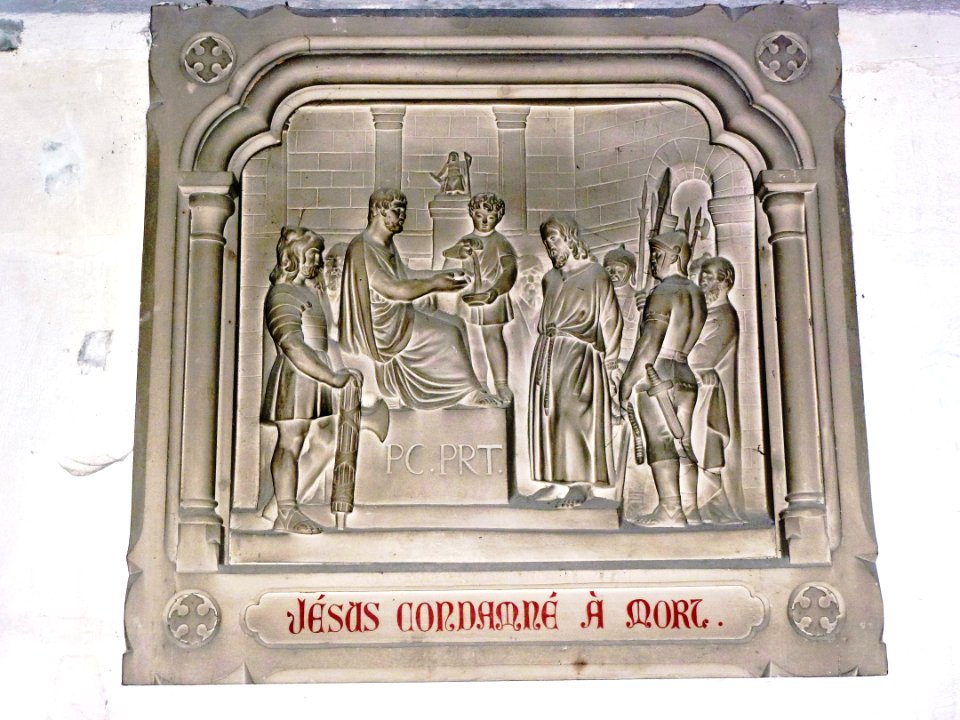 Serquigny (Eure, Fr) église Notre-Dame, chemin de croix, station 01