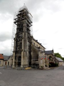 Sermoise (Aisne) église Saint-Rémi en restauration, juin 2015