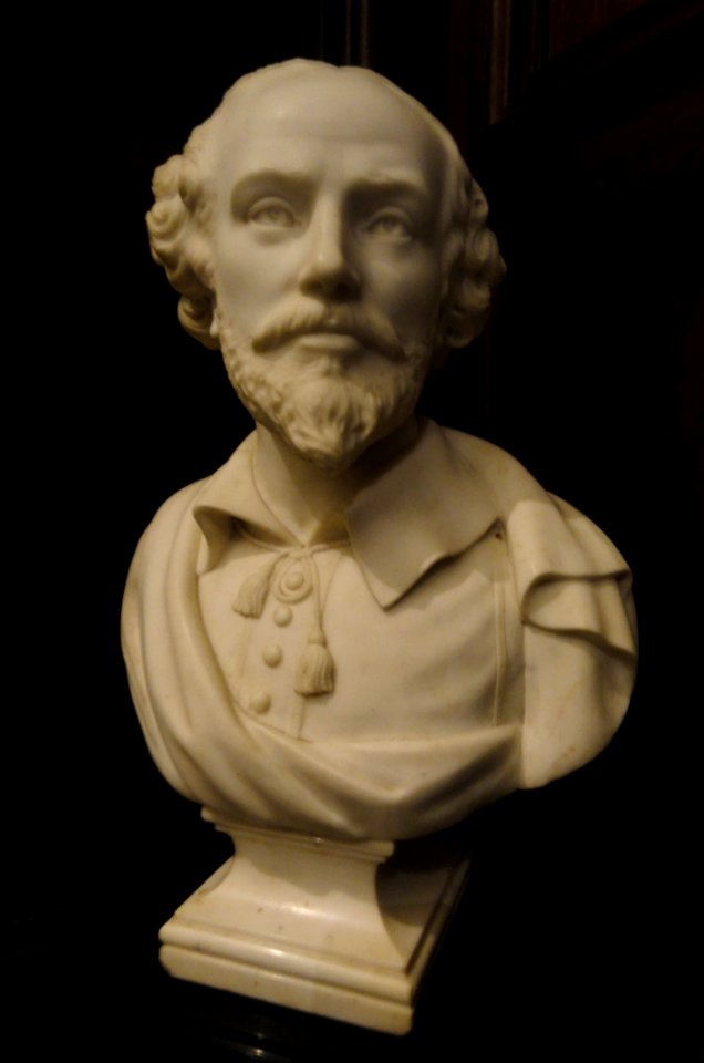 Shakespeare bust by John Quincy Adams Ward, late 19th century - Folger Shakespeare Library - DSC09657