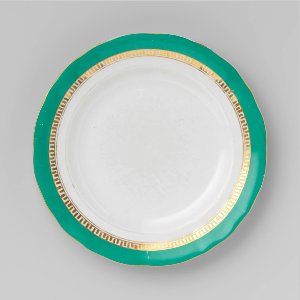 Servies met groen-gouden bies (1865), Petrus Regout & Co (1)