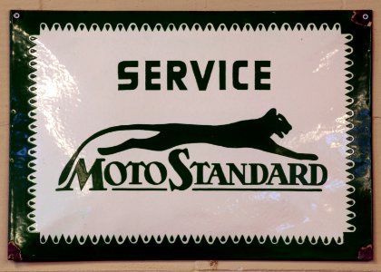 Service MotoStandard, Enamel advert sign at the den hartog ford museum pic-007