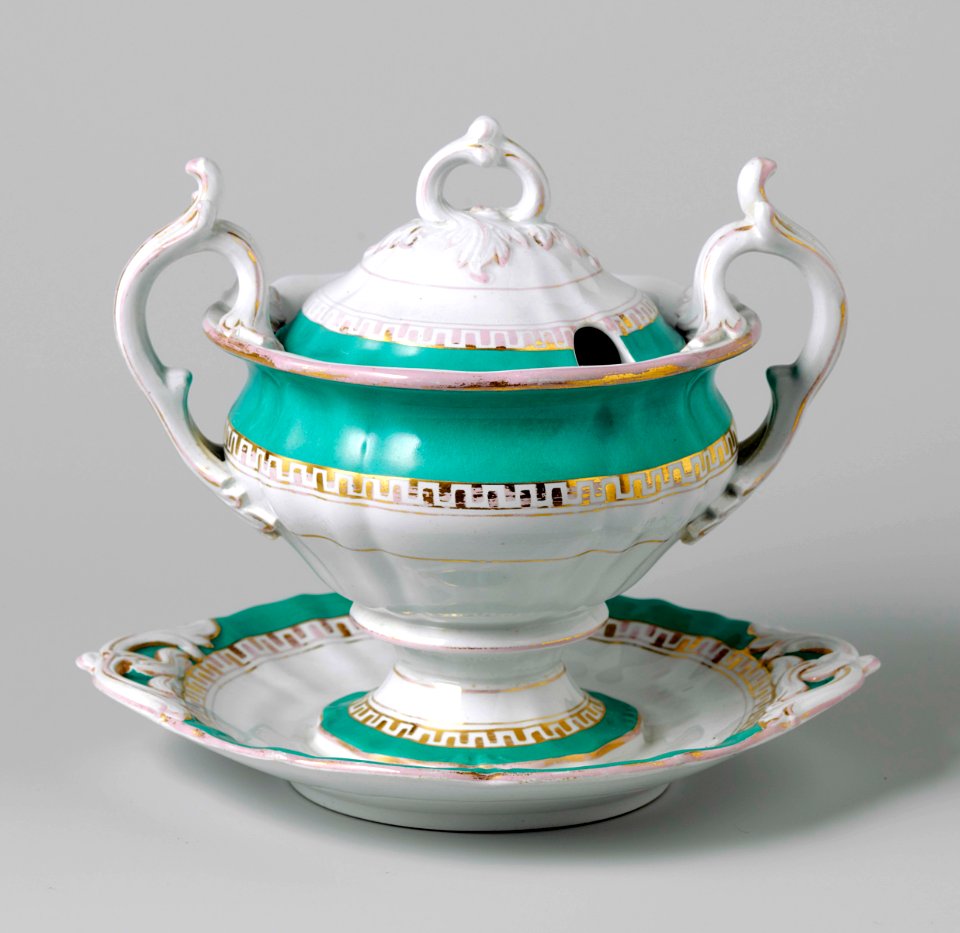 Servies met groen-gouden bies (1865), Petrus Regout & Co (8)