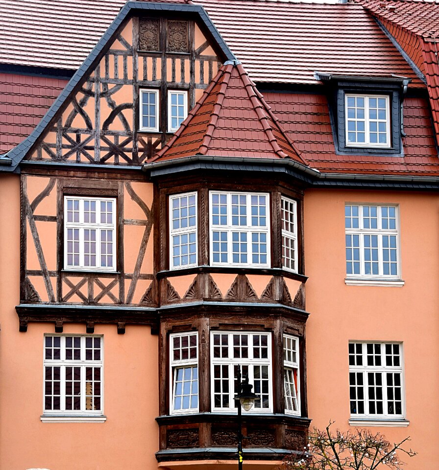 Historic old town architecture facade