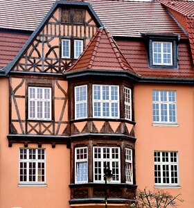 Historic old town architecture facade
