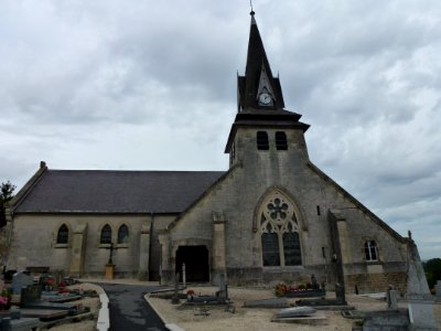 Seuil (Ardennes) église Sainte-Anne, façade