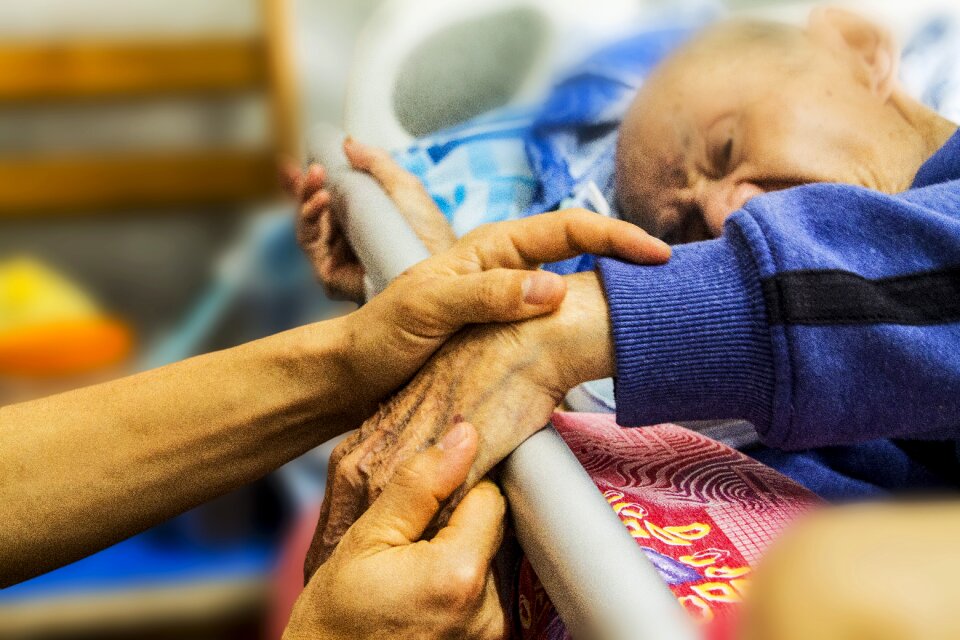 Old healthcare patient