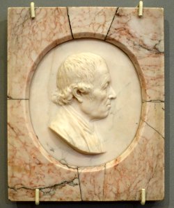 Self Portrait by Roman Anton Boos, c. 1805, alabaster in marble frame - Bode-Museum- DSC02427