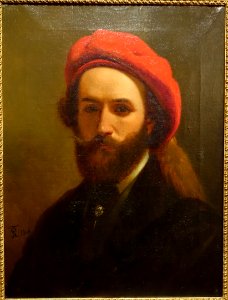 Self-portrait by Francisco Jose Rezende, 1860, oil on canvas - Museu Nacional de Soares dos Reis - Porto, Portugal - DSC00653