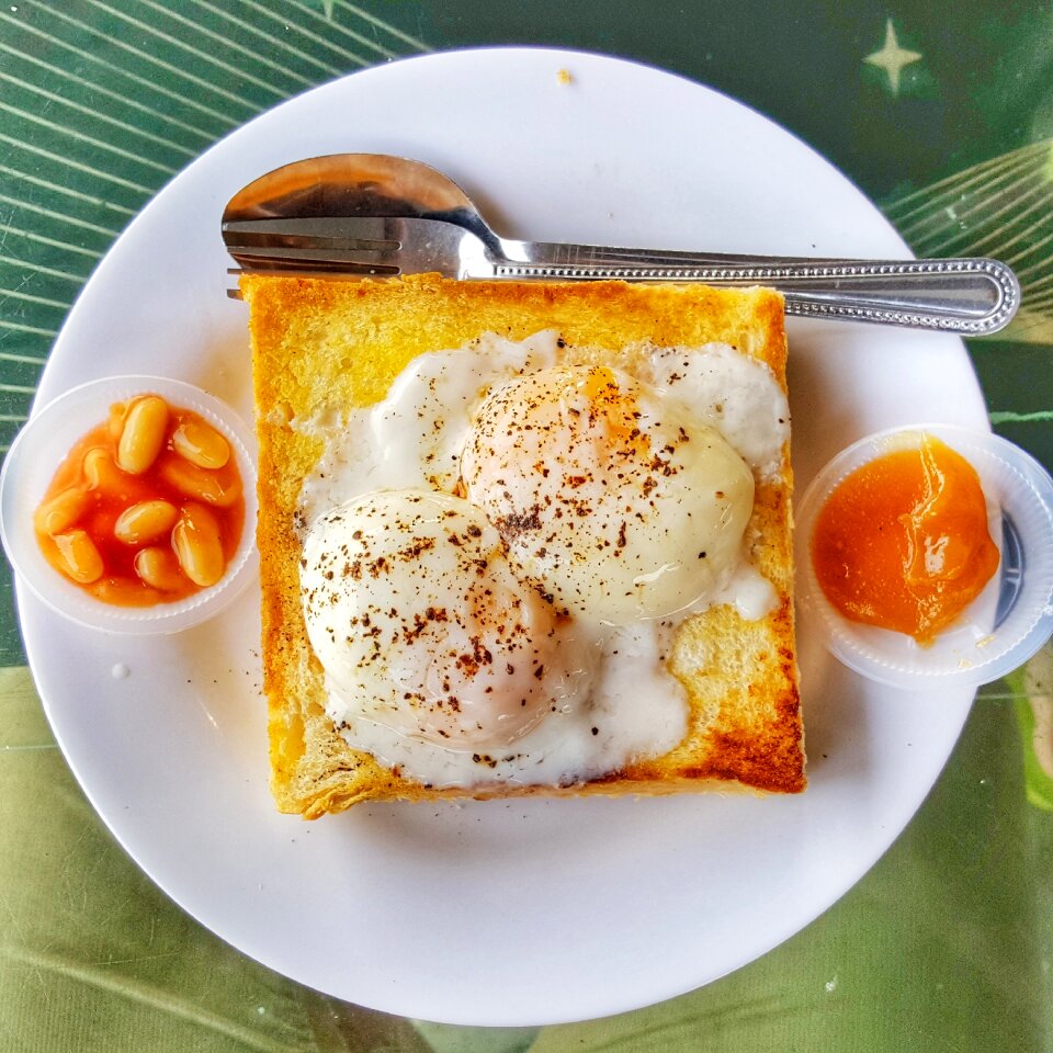 Bread egg beans