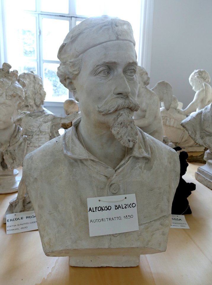 Self-portrait by Alfonso Balzico, maquette, 1890 - Galleria nazionale d'arte moderna - Rome, Italy - DSC05416