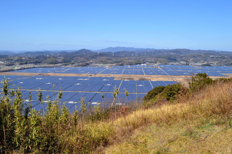 Setouchi Kirei Mega Solar Power Plant from Ushimado Olive Garden