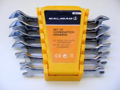 Set of six combination spanners