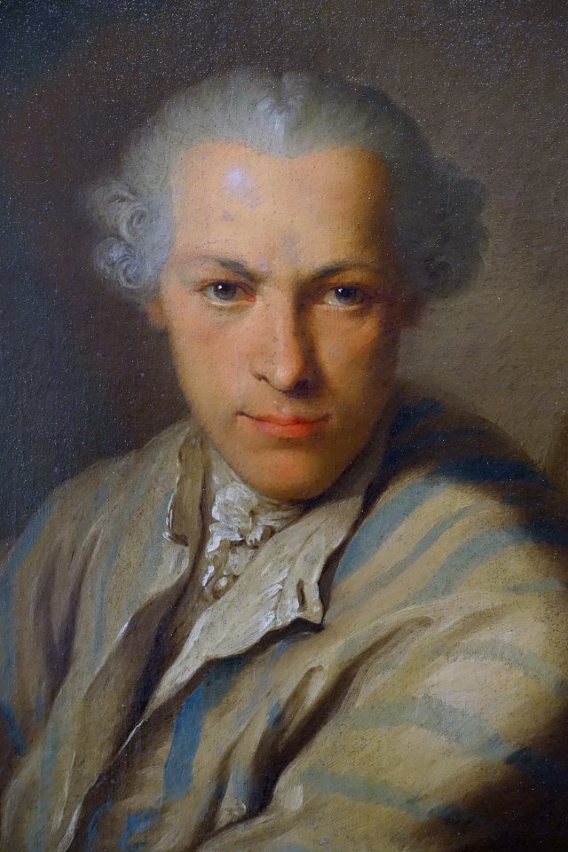 Self portrait by Januarius Zick, detail, c. 1757 - Mainfränkisches Museum - Würzburg, Germany - DSC04629