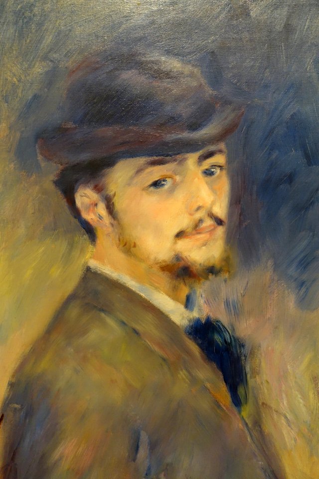 Self-Portrait by Pierre-Auguste Renoir, detail, 1876, oil on canvas - Fogg Art Museum, Harvard University - DSC00687