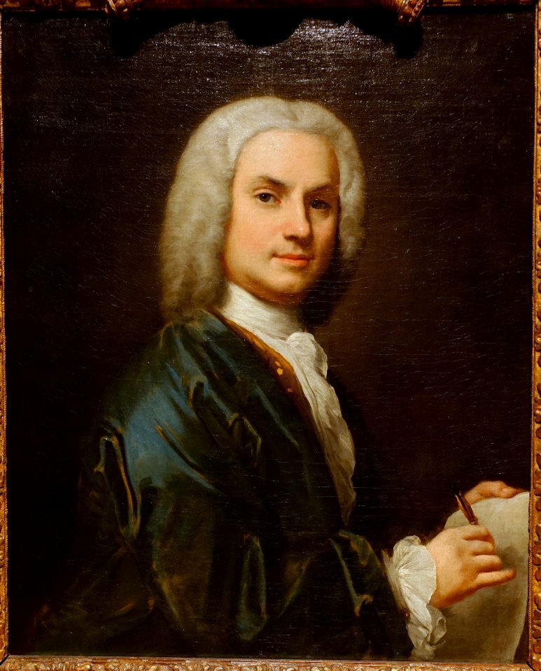 Self portrait by Jacopo Amigoni, probably London, 1730-1735, oil on canvas - Hessisches Landesmuseum Darmstadt - Darmstadt, Germany - DSC01160