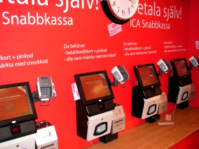 Self checkout station (Ica Supermarket)