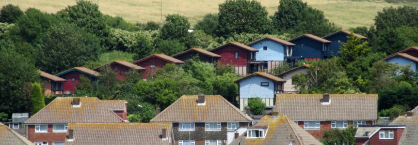 Self-Build Houses at Sea-Saw Way, Whitehawk (July 2015, seen from Whitehawk Hill)