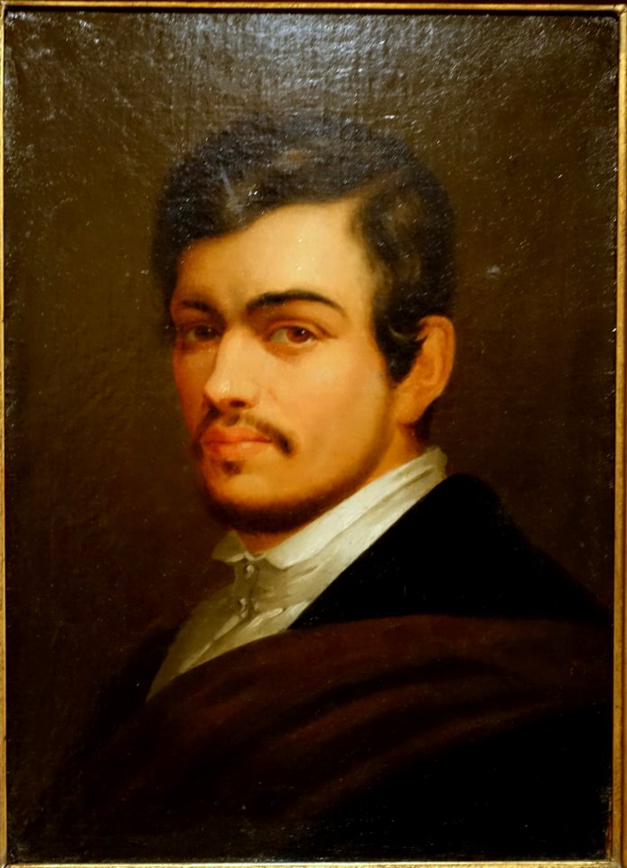 Self-portrait by Joao Antonio Correia, oil on canvas - Museu Nacional de Soares dos Reis - Porto, Portugal - DSC00691