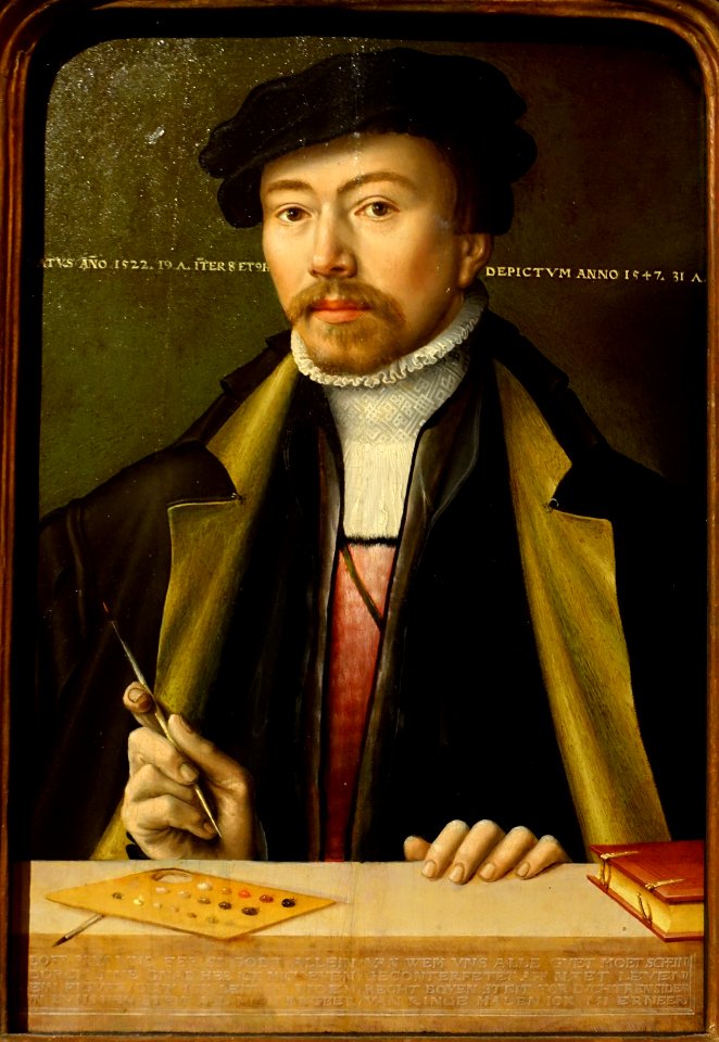 Self portrait by Ludger tom Ring d. J., 1547 AD, oil on oak - Herzog Anton Ulrich-Museum - Braunschweig, Germany - DSC04549
