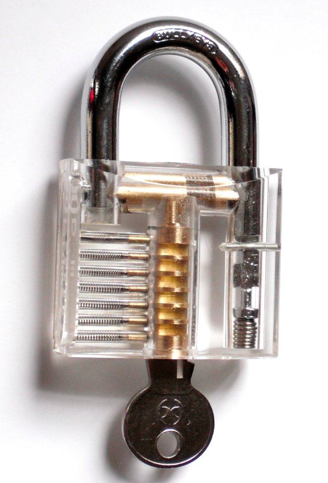 SeeThruPadlockClosedKey