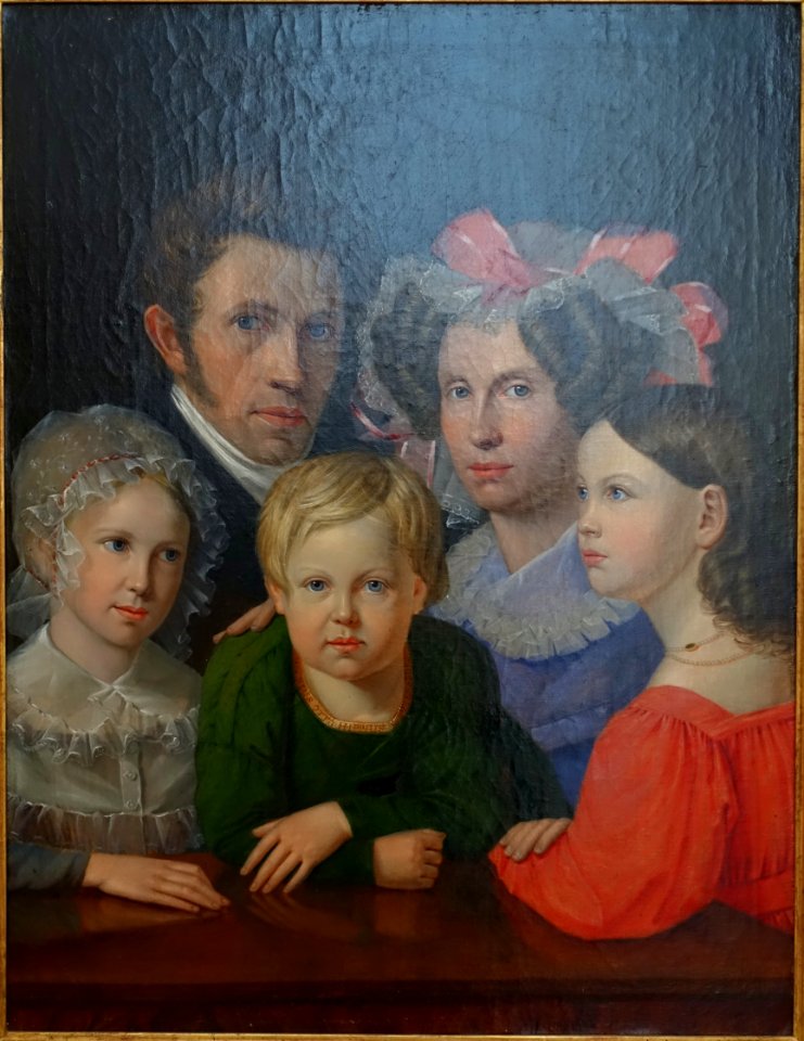 Self-portrait with family, by Gustav Adolf Hippius, 1829, oil on canvas - Germanisches Nationalmuseum - Nuremberg, Germany - DSC03498