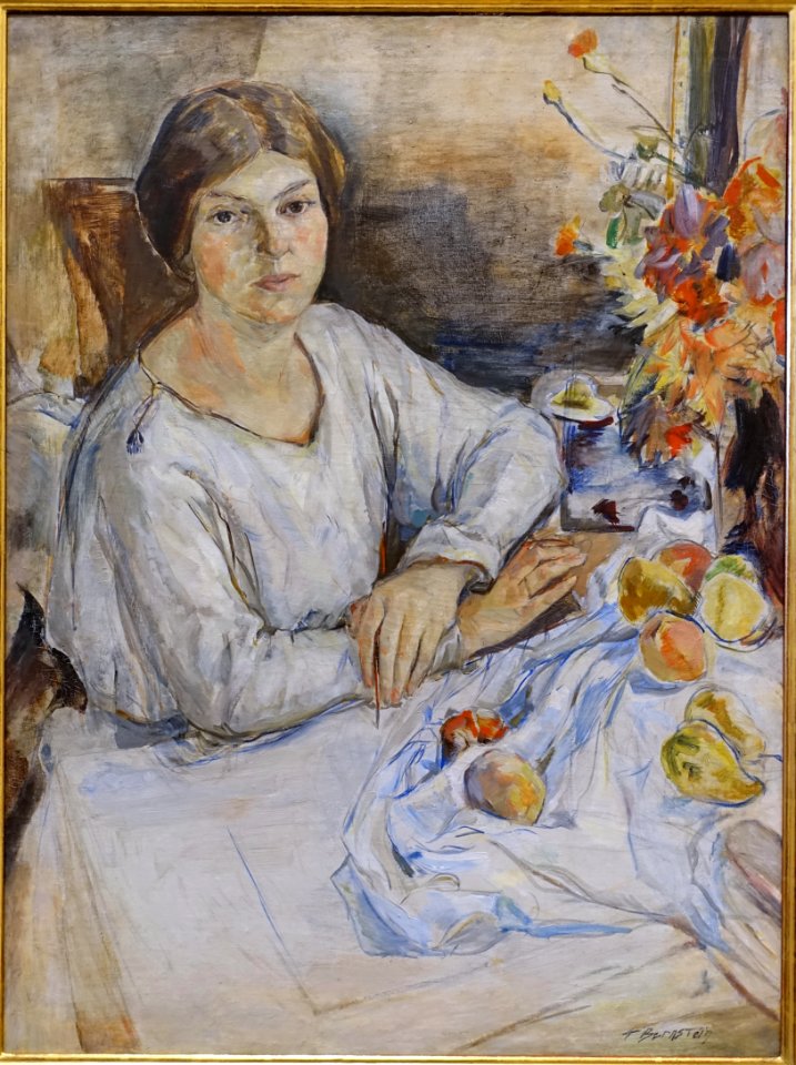 Self-portrait of the Artist, by Theresa Bernstein, c. 1920, oil on canvas - Cape Ann Museum - Gloucester, MA - DSC01453