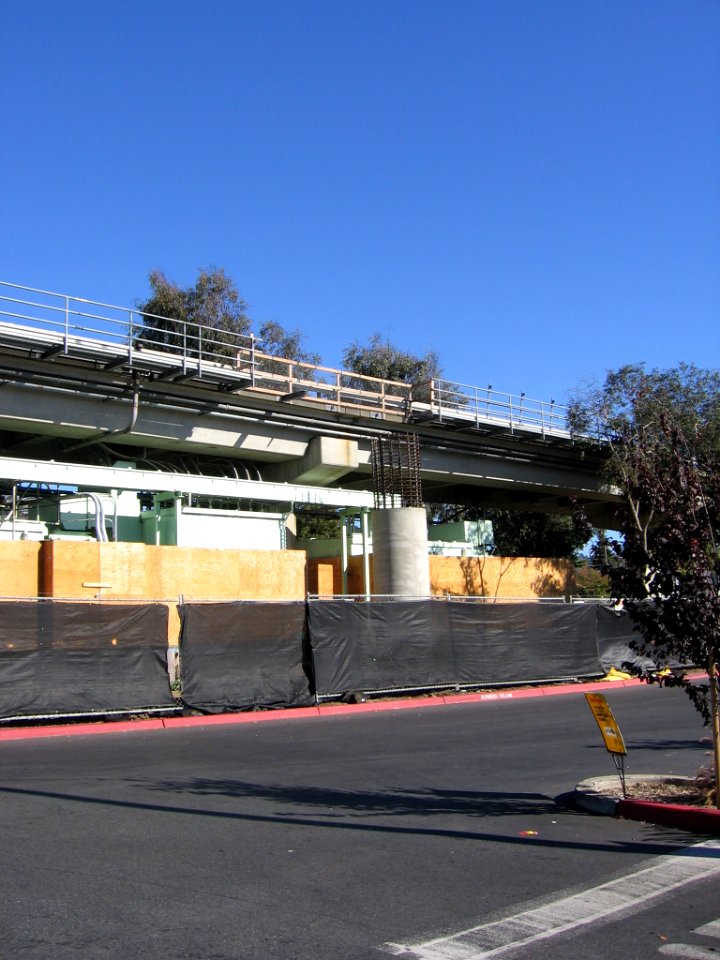Seismic retrofit work at El Cerrito del Norte station, October 2012