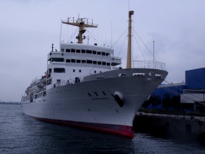 Seiun-maru a training ship of Japan agency of Maritime Education and Training for Seafarers(JMETS) at the Shinko Pier of Yokohama Port