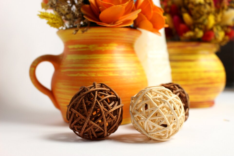 Dried decorative flowers ceramics