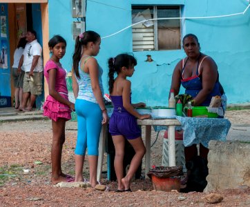 Selling empanadas on the street, Margarita Island photo