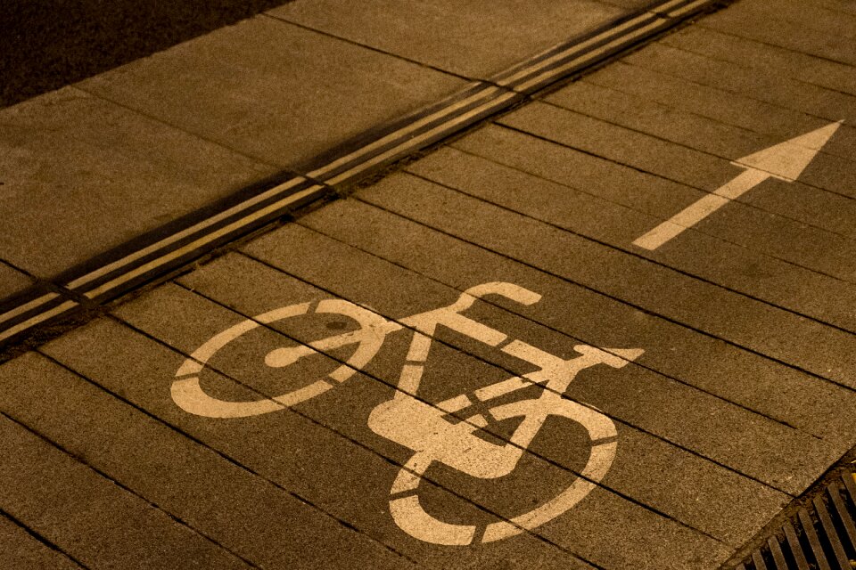 Bicycle walk street