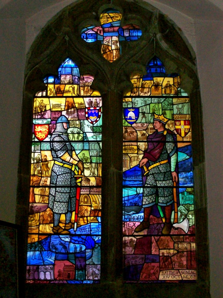 Senlac window, St Mary, Battle