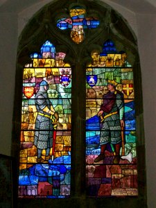 Senlac window, St Mary, Battle