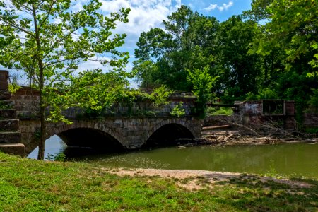 Senaca Aqueduct with Waste Weir on Chesapeake and Ohio Canal
