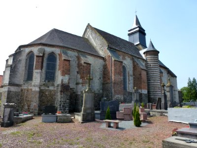 Senlis (Pas-de-Calais, Fr) église Notre- Dame PA00108430 vue latérale