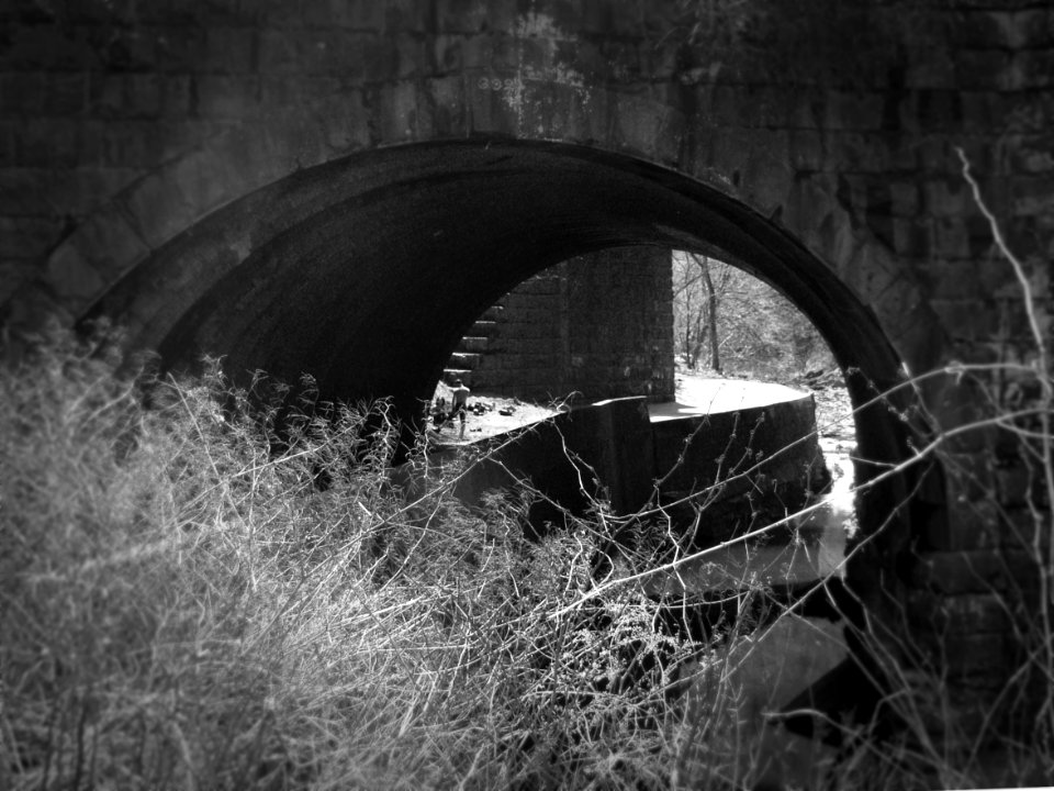 Seldom Seen Arch, 2021-04-05, BW, vignette