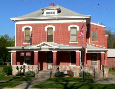 Seneca, Kansas jail and sheriff residence from W 1