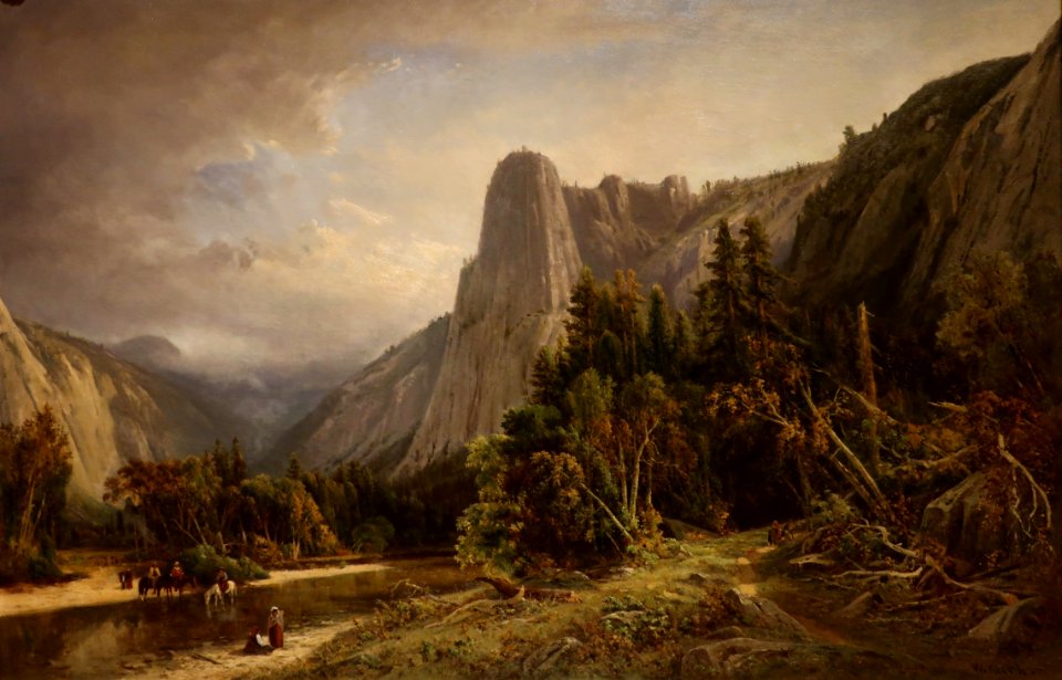 Sentinel Rock, Yosemite by William Keith, 1872