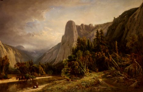 Sentinel Rock, Yosemite by William Keith, 1872