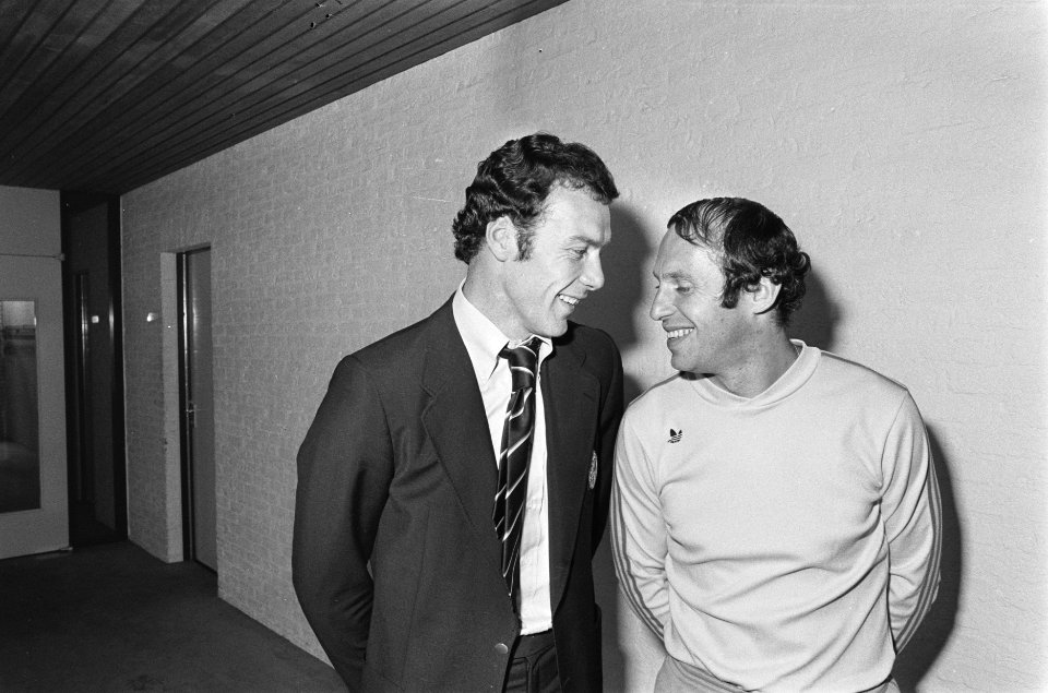 Selectie Nederlands elftal in Zeist bijeen keepers Jan Ruiter (l) en Eddy Treyt, Bestanddeelnr 928-8238