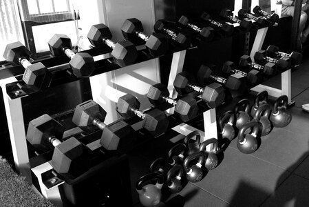 Fitness dumbbell gym photo