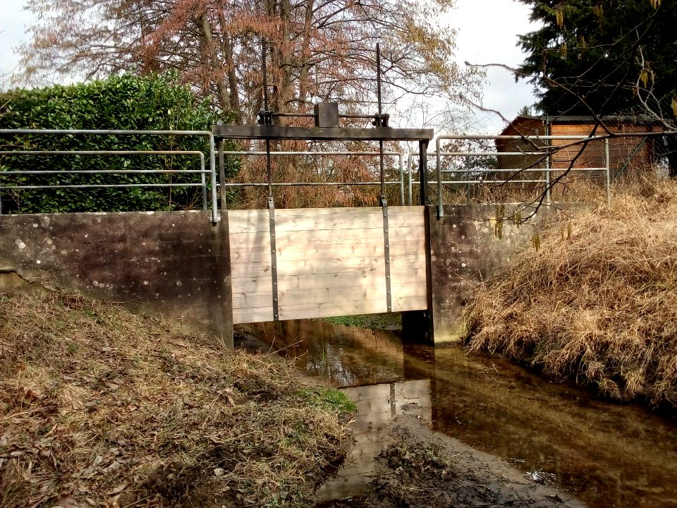Schütz am Gießbach an der Abzweigung des Beungrabens, Karlsruhe-Grötzingen