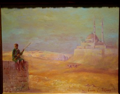 Sentinel at Entrance of Cairo by Louis Comfort Tiffany, 1872, oil on canvas - New Britain Museum of American Art - DSC09642