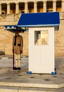 Sentry box Evzone Parliament Athens Greece photo