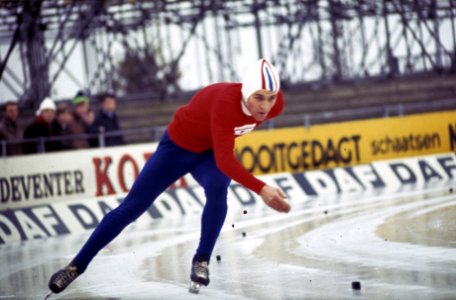 Schaatswedstrijden om de IJsselcup in Deventer. Jan Bols in aktie., Bestanddeelnr 254-8233