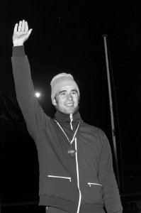 Schaatswedstrijden te Heerenveen om Gouden Schaats , nr 22, 23 Erhard Keller , , Bestanddeelnr 925-2445